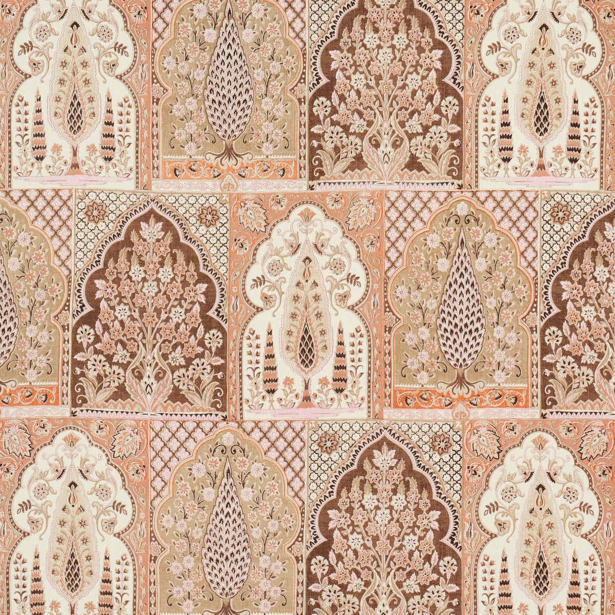 Purchase 181310 | Barra Palace, Brown & Spice - Schumacher Fabric