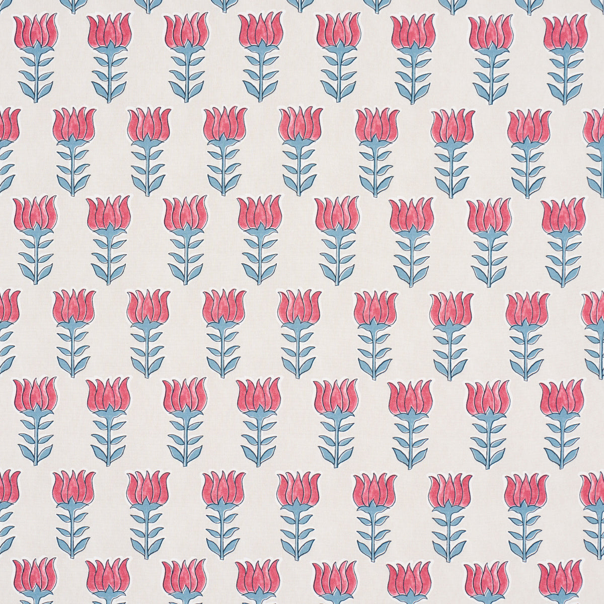 Purchase 181392 | Mia Tulip, Delft & Crimson - Schumacher Fabric