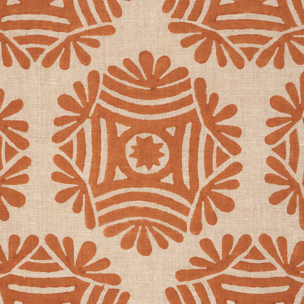 Purchase 181540 | Gilded Star Block Print, Cinnamon - Schumacher Fabric