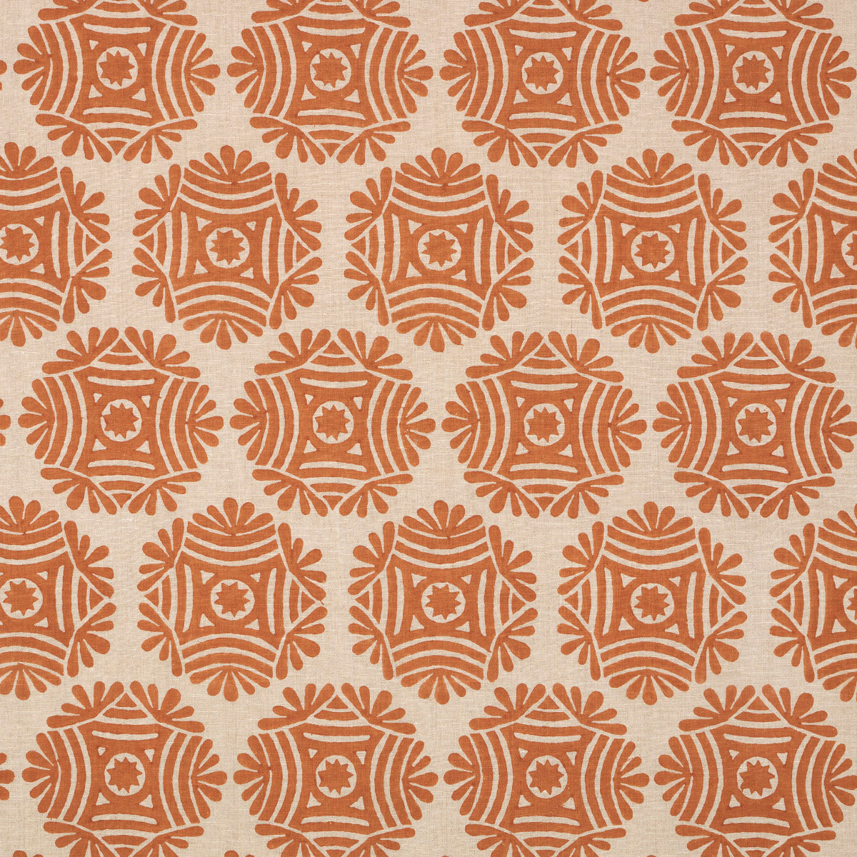 Purchase 181540 | Gilded Star Block Print, Cinnamon - Schumacher Fabric