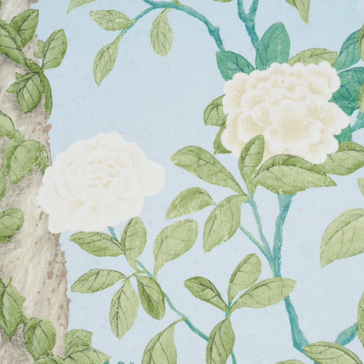 Purchase 181572 | Madame De Pompadour Panel, Blue - Schumacher Fabric