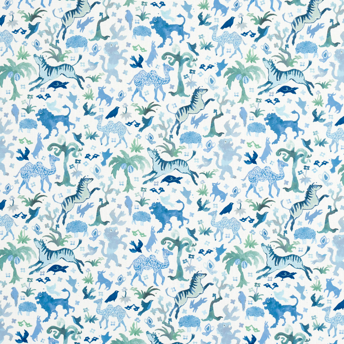 Purchase 181591 | Beasts Indoor/Outdoor, Blue And Green - Schumacher Fabric