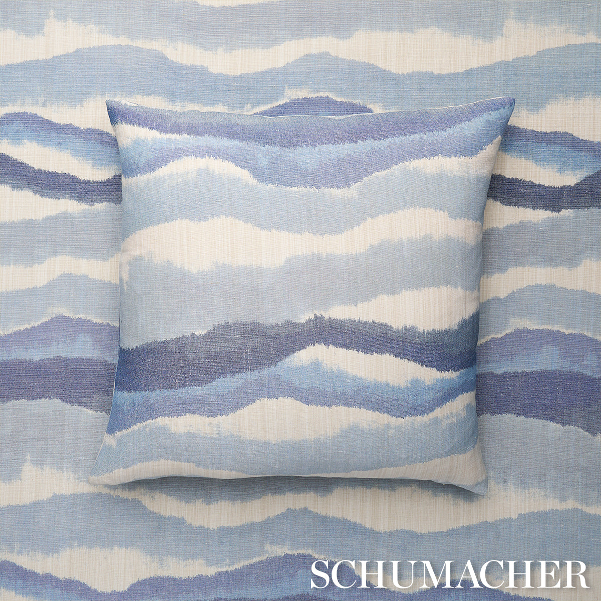Purchase 181622 | Chandler Warp Print, Lagoon - Schumacher Fabric