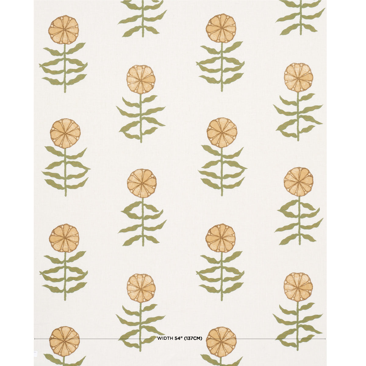 Purchase 181662 | Pretty Petals, Soft Yellow - Schumacher Fabric