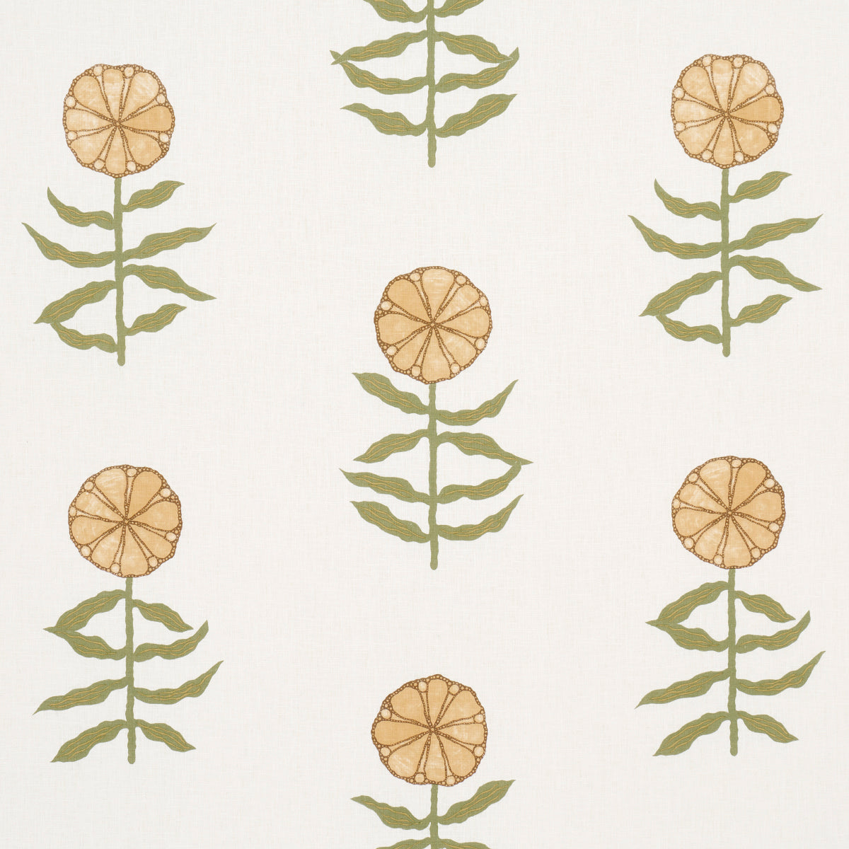 Purchase 181662 | Pretty Petals, Soft Yellow - Schumacher Fabric