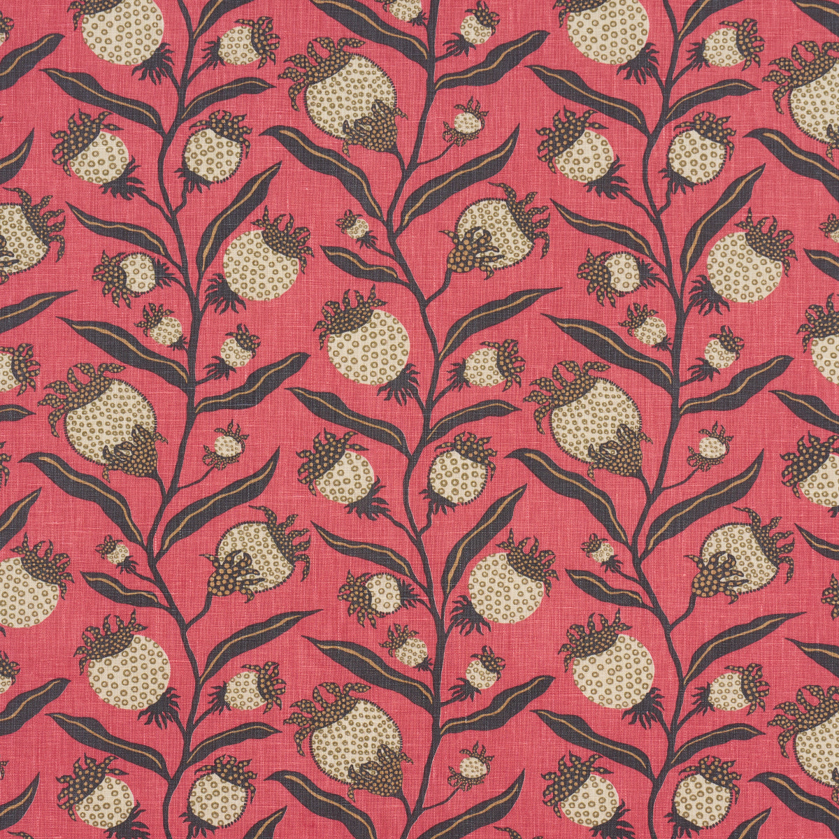 Purchase 181680 | Thistle Vine, Red & Gold - Schumacher Fabric