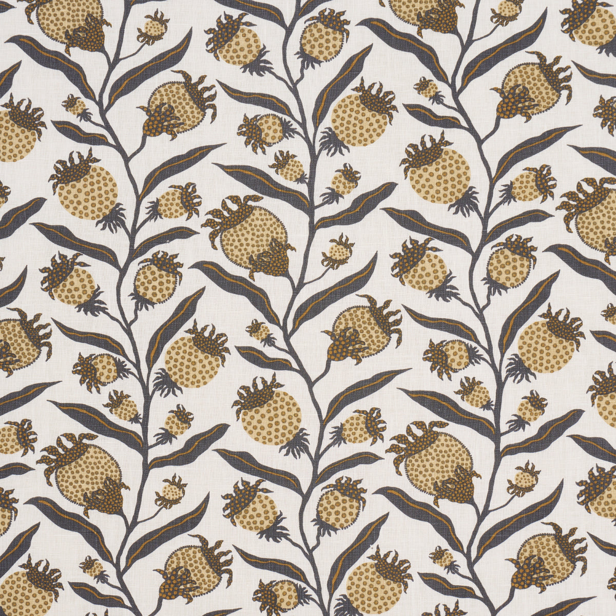 Purchase 181681 | Thistle Vine, Black & Gold - Schumacher Fabric