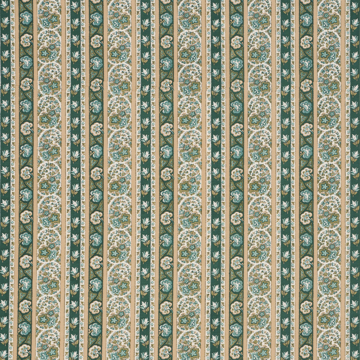 Purchase 181751 | Ines Paisley, Mineral & Teal - Schumacher Fabric