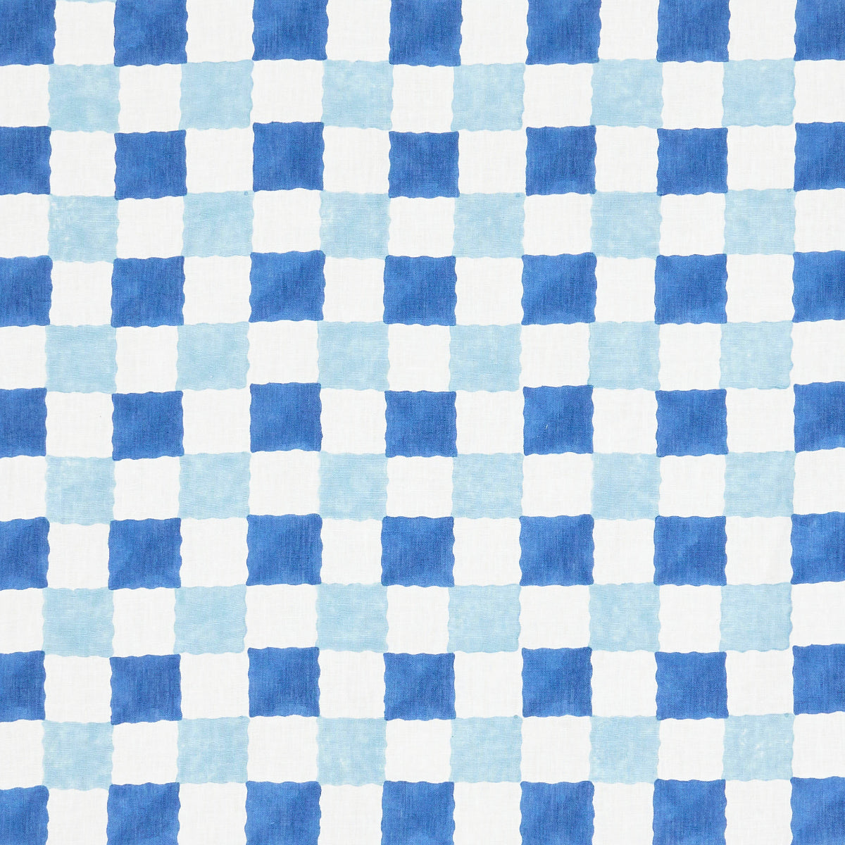 Purchase 181791 | Chequer Hand Block Print, Blue - Schumacher Fabric