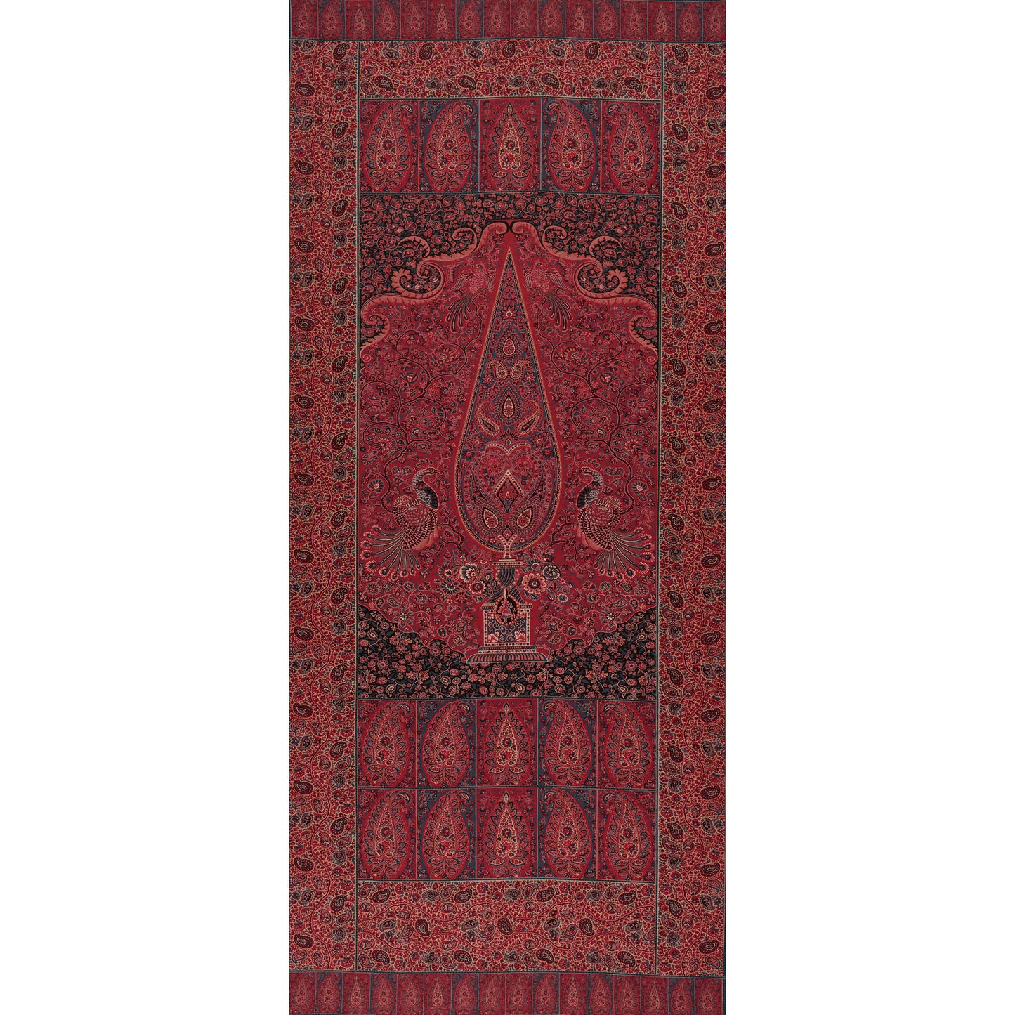 Purchase 181822 | Colmery Paisley Panel, Rouge - Schumacher Fabric