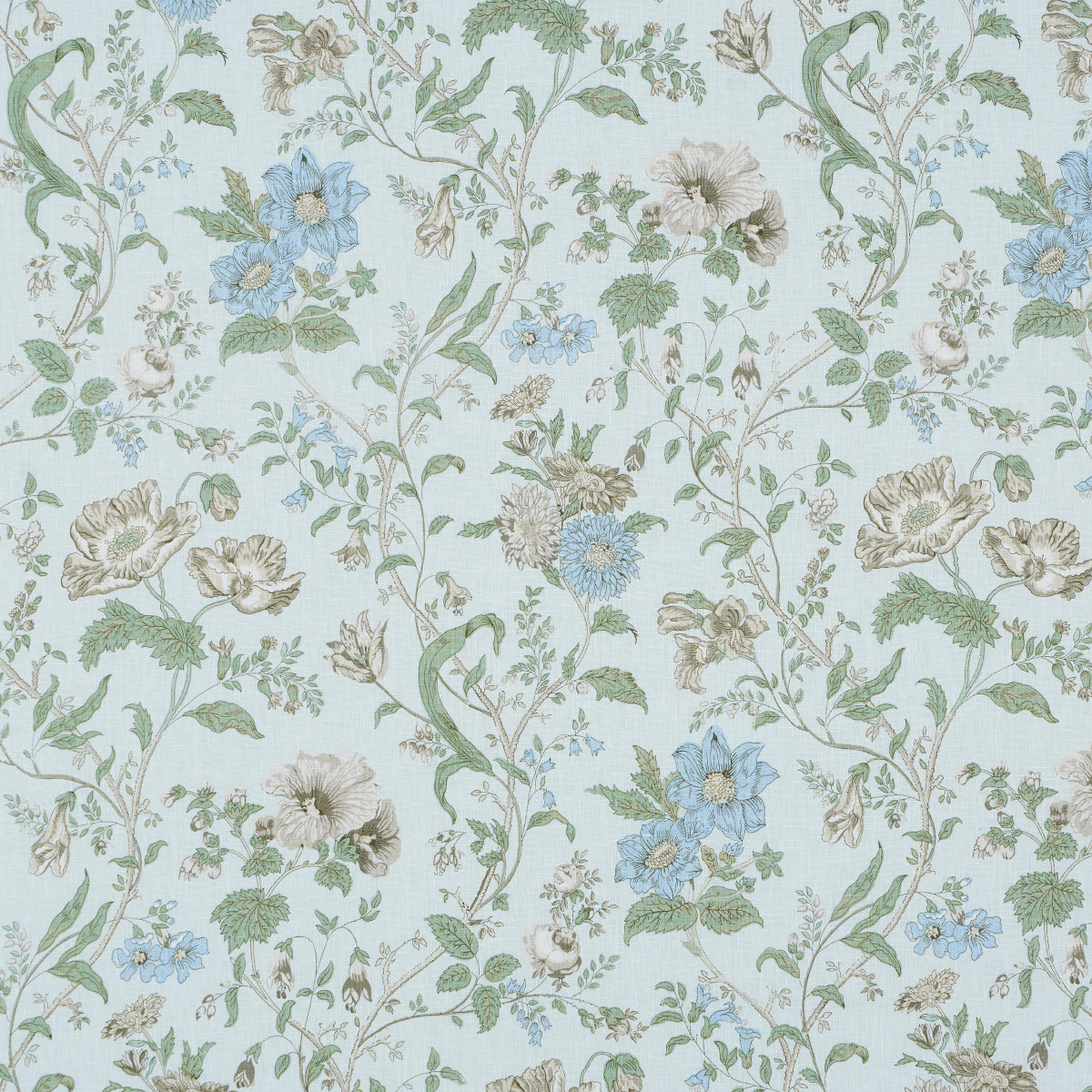 Purchase 181901 | Giselle Floral, Sky - Schumacher Fabric