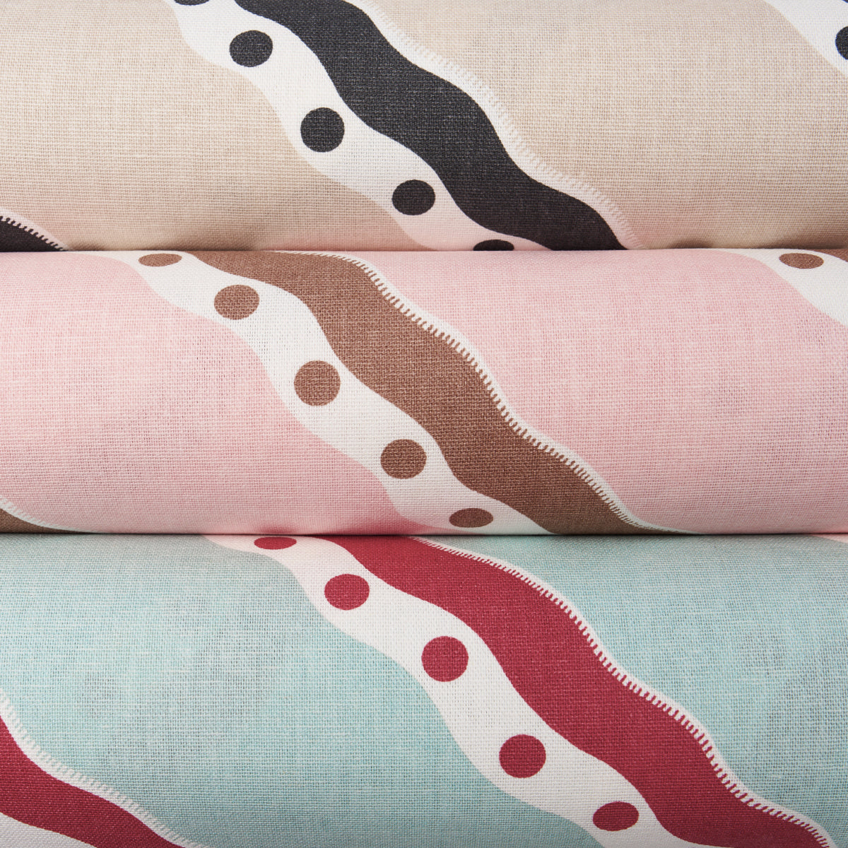 Purchase 181911 | Rousseau Stripe, Rouge & Sky - Schumacher Fabric