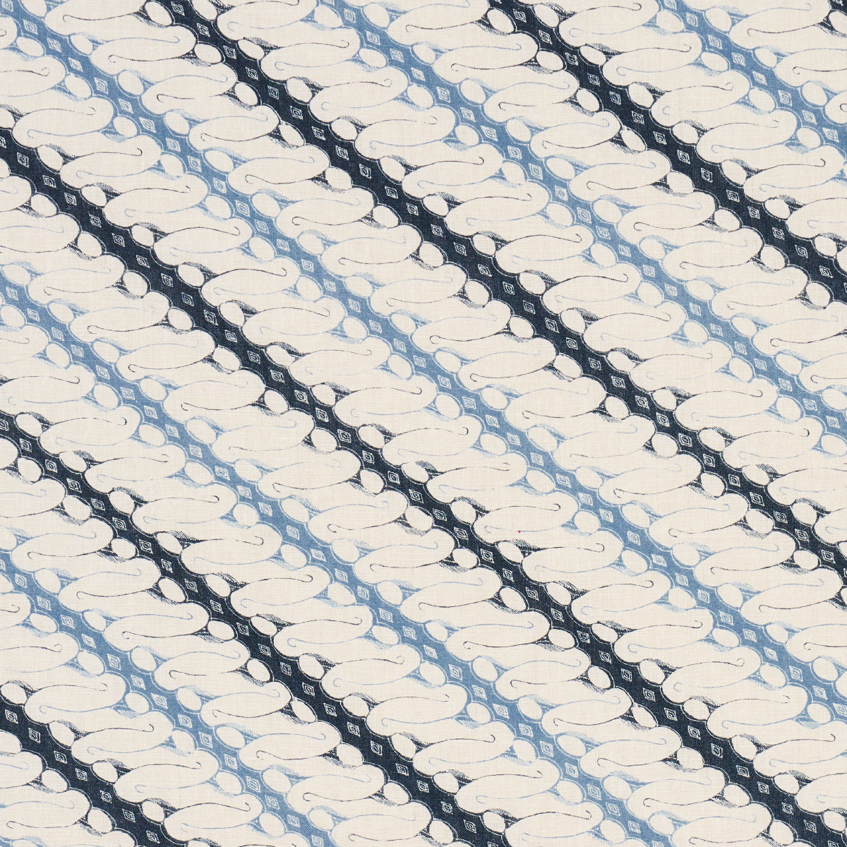 182051 | Ronnie, Blue - Schumacher Fabric