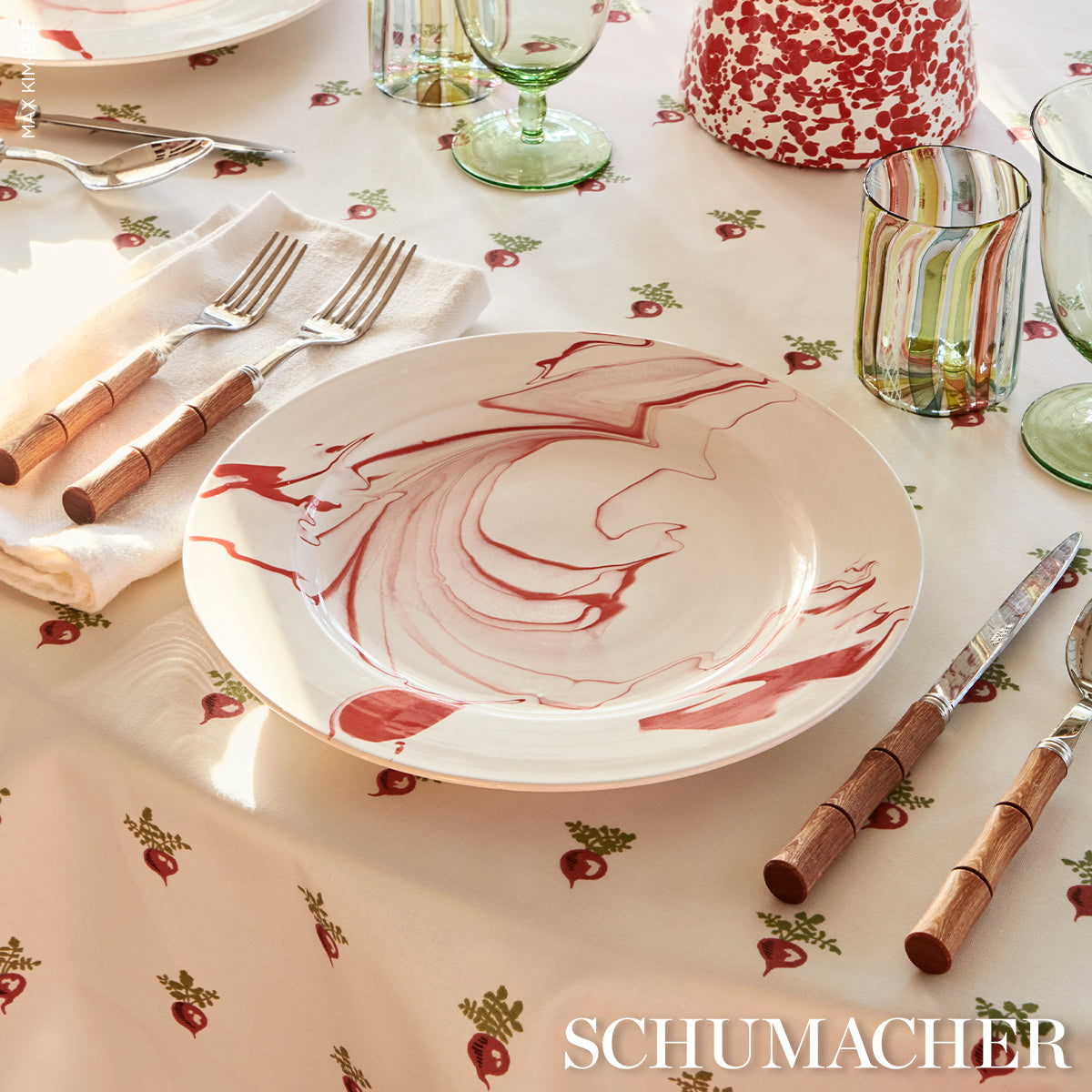 Purchase 182500 | My Little Radish, Red - Schumacher Fabric