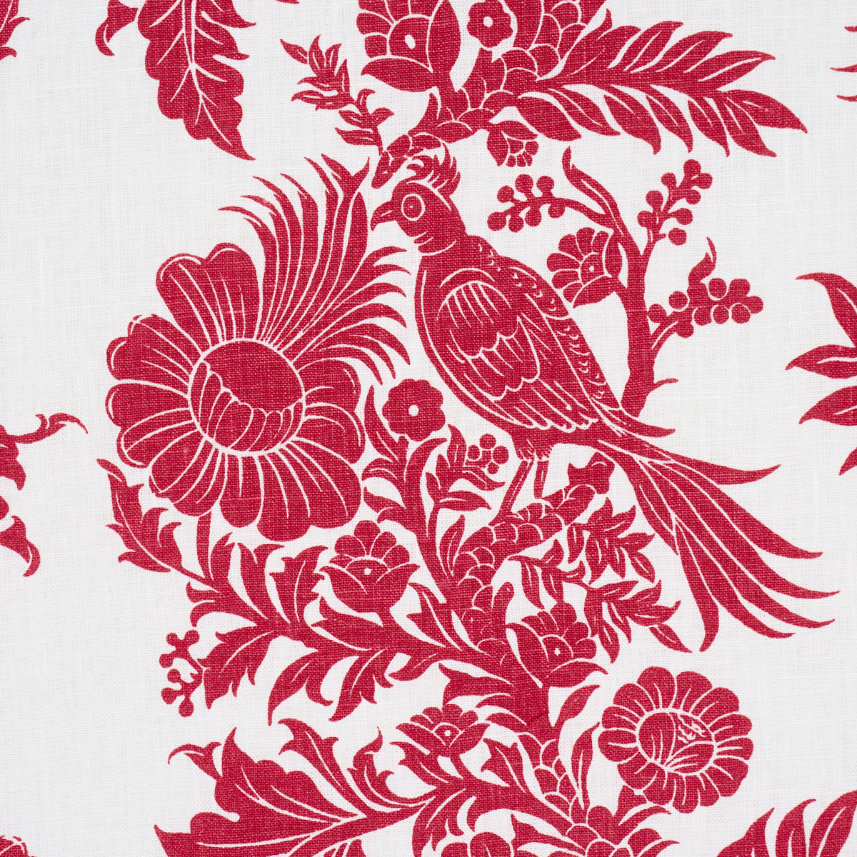 Purchase 182532 | Raven Woods, Red - Schumacher Fabric