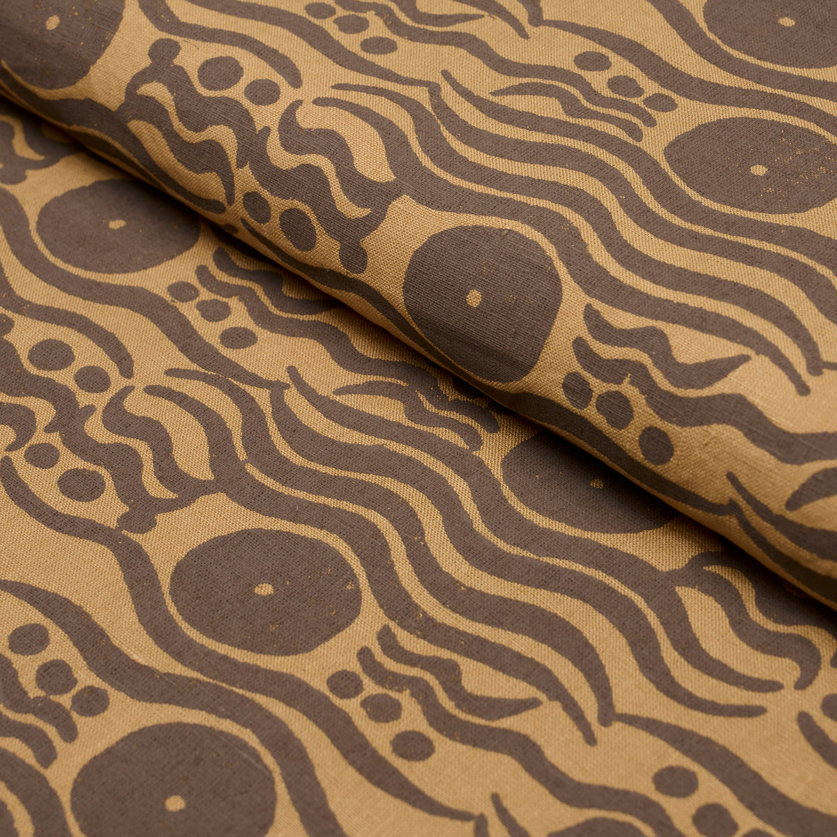 Purchase 182740 | Bosphorus Hand Block, Ochre & Brown - Schumacher Fabric
