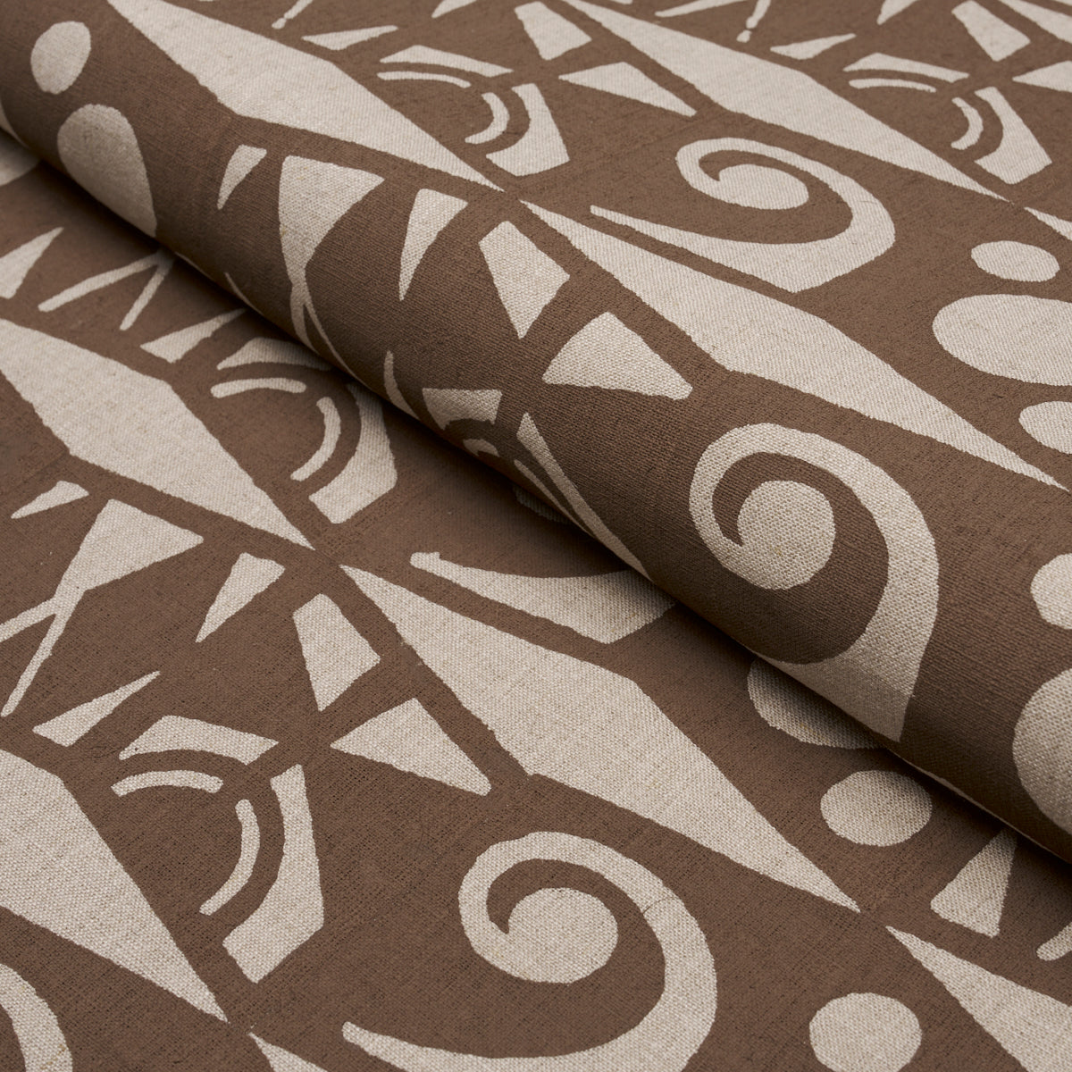 Purchase 182760 | Tarot Hand Block, Brown - Schumacher Fabric