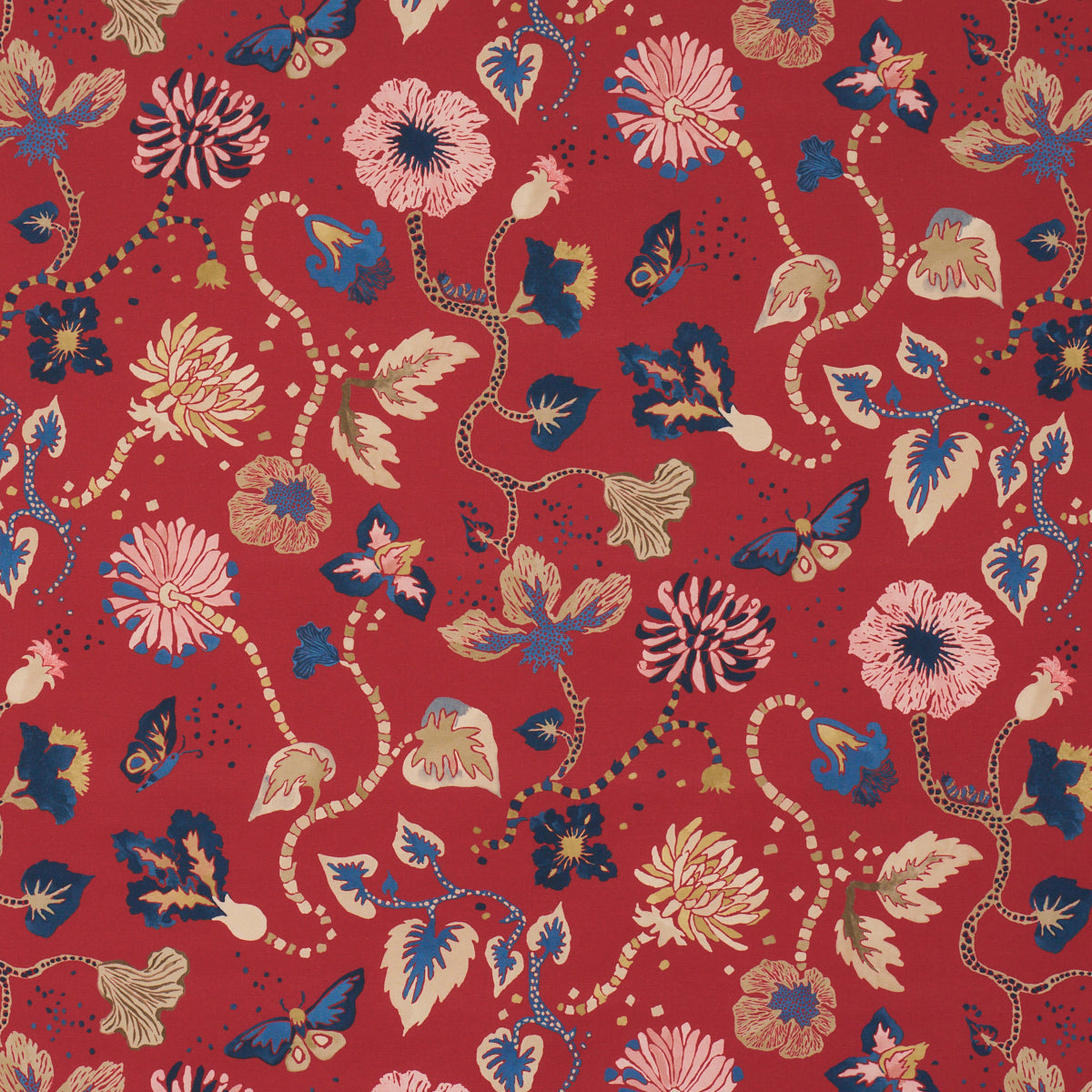 Purchase 182882 | Gloriette, Red - Schumacher Fabric