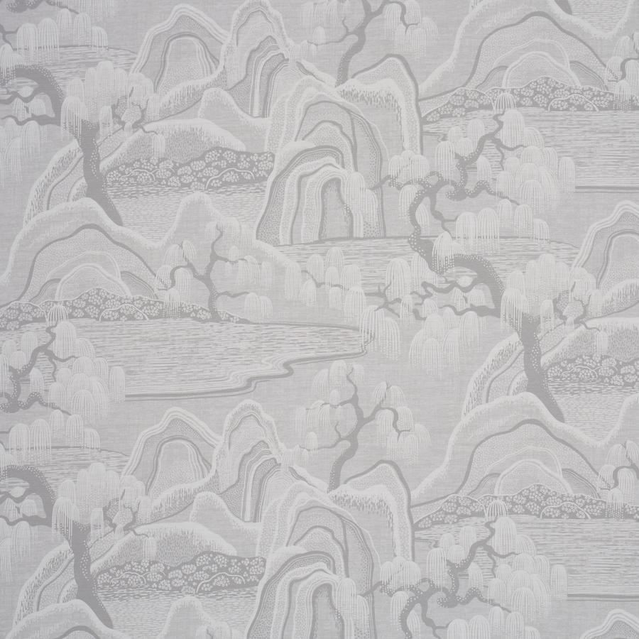 Purchase 183011 | Indigo Garden, Grey - Schumacher Fabric