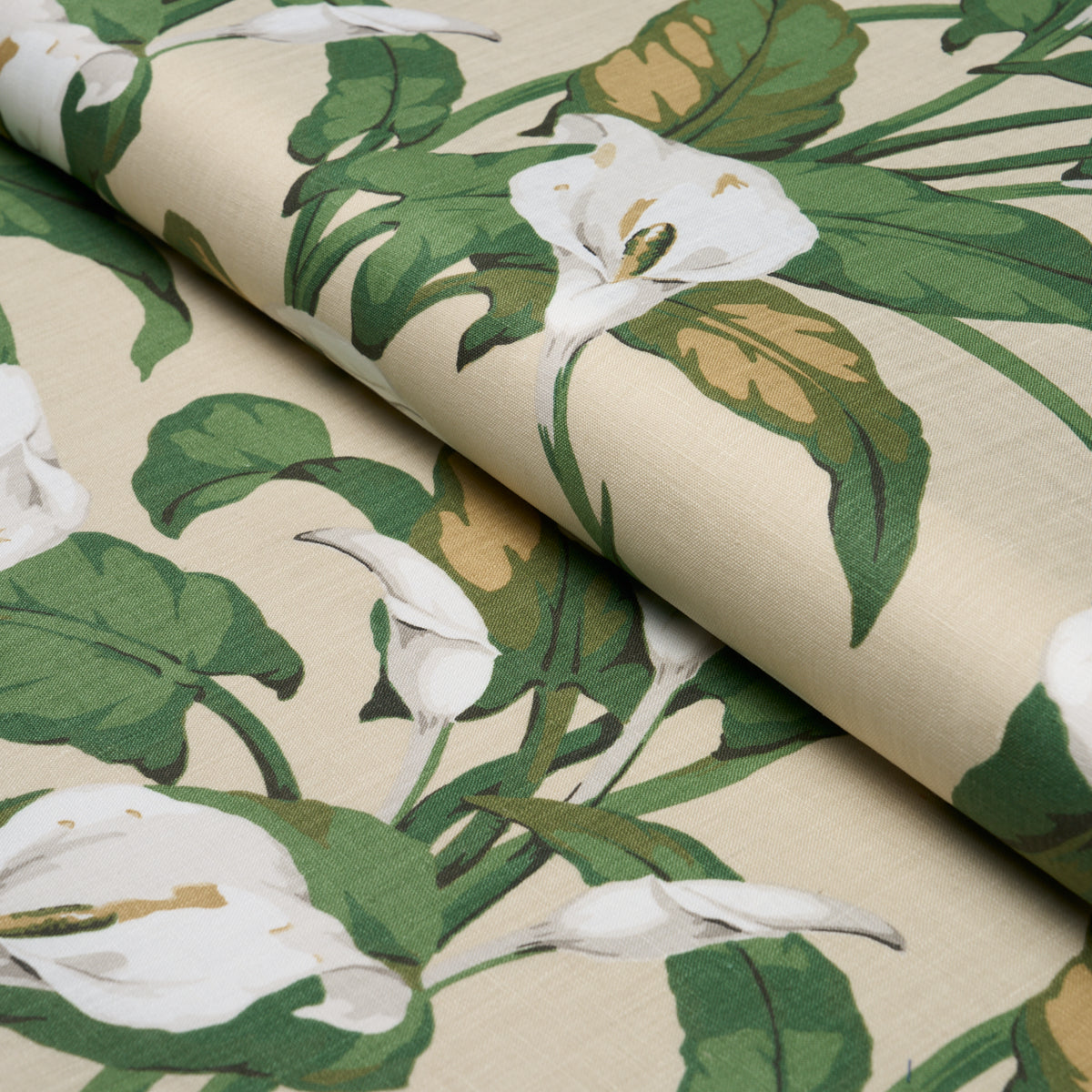 Purchase 183122 | Arum Lilies, Parchment - Schumacher Fabric