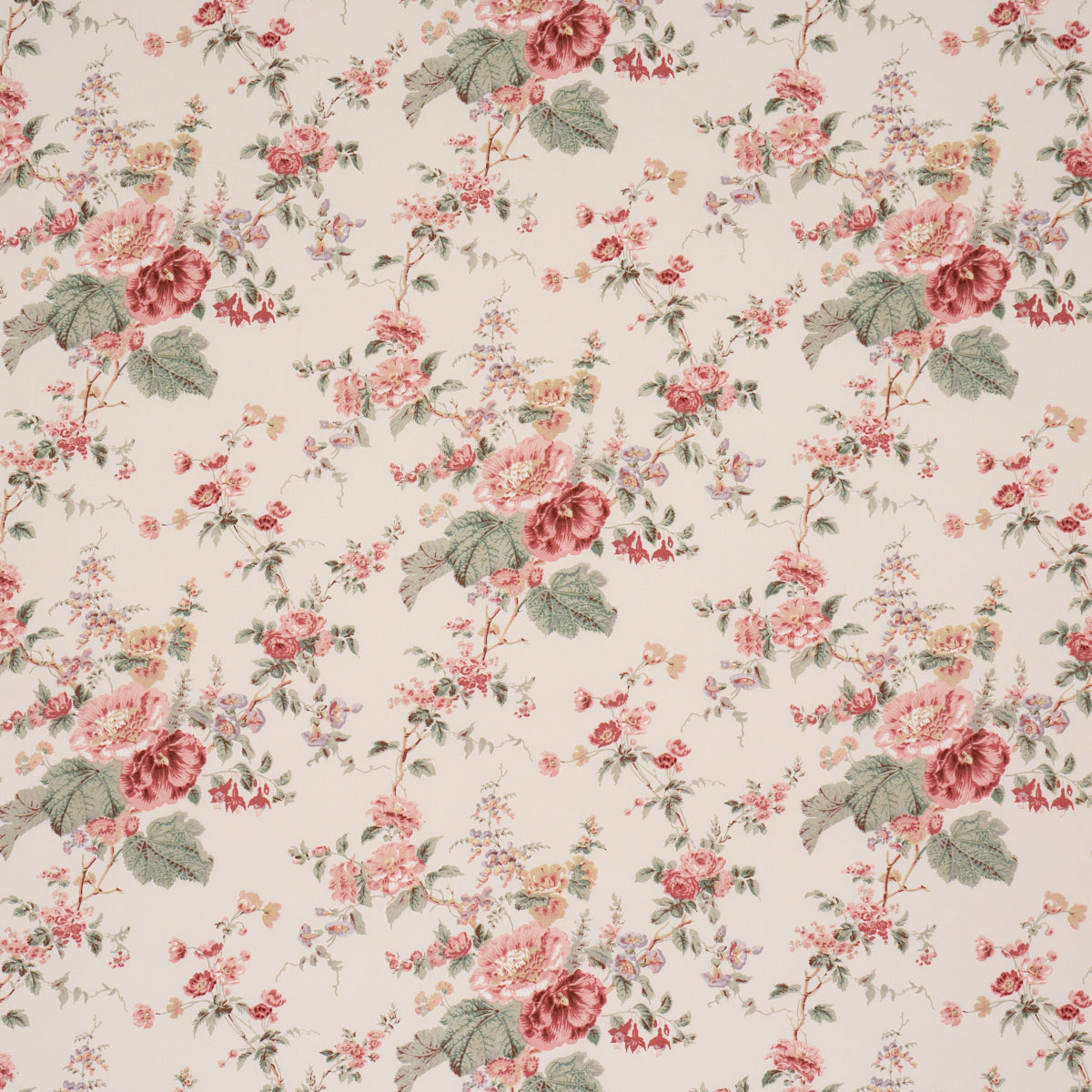 Purchase 183130 | Midsummer Hollyhock, Rose - Schumacher Fabric