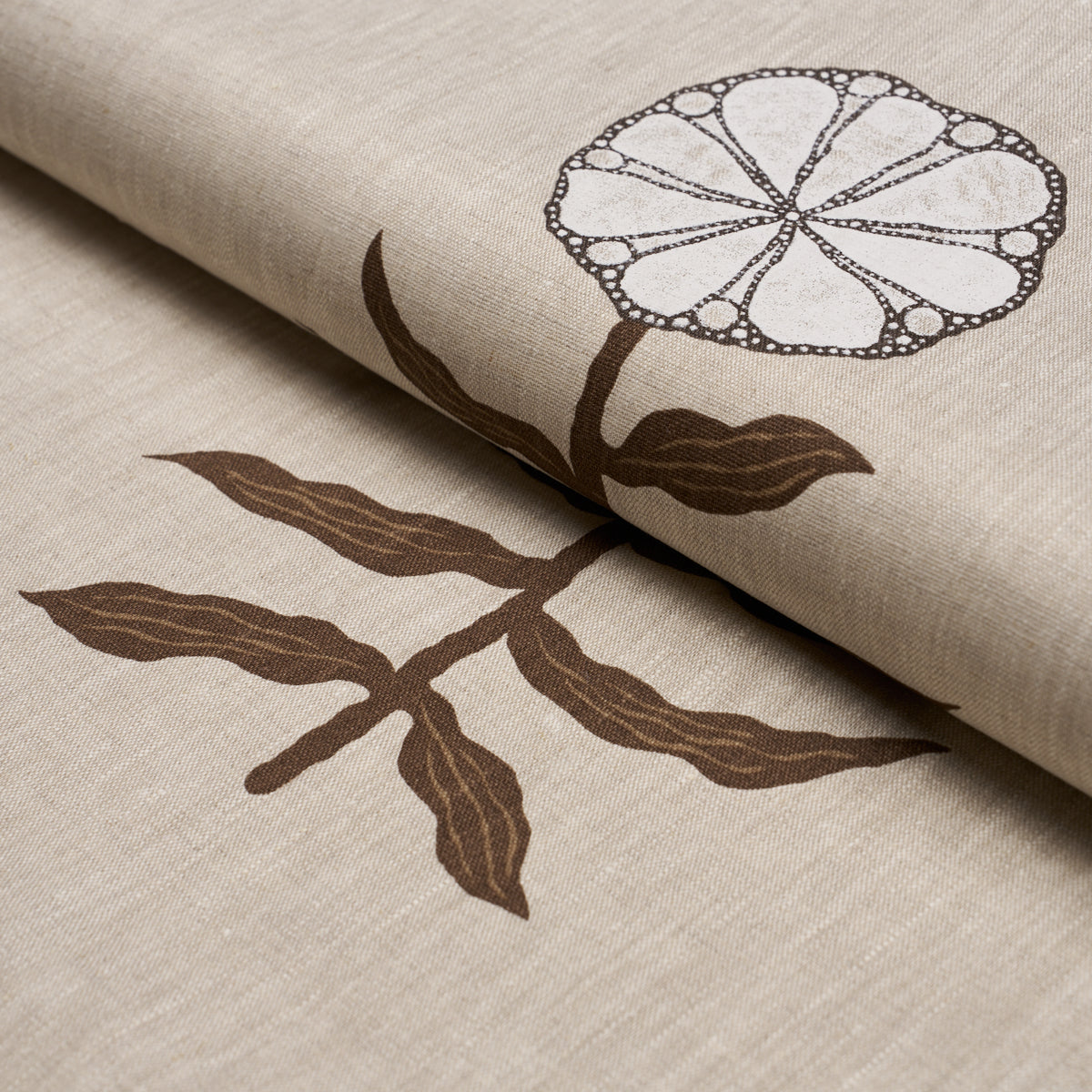 Purchase 183150 | Pretty Petals Screen Print, Birch - Schumacher Fabric