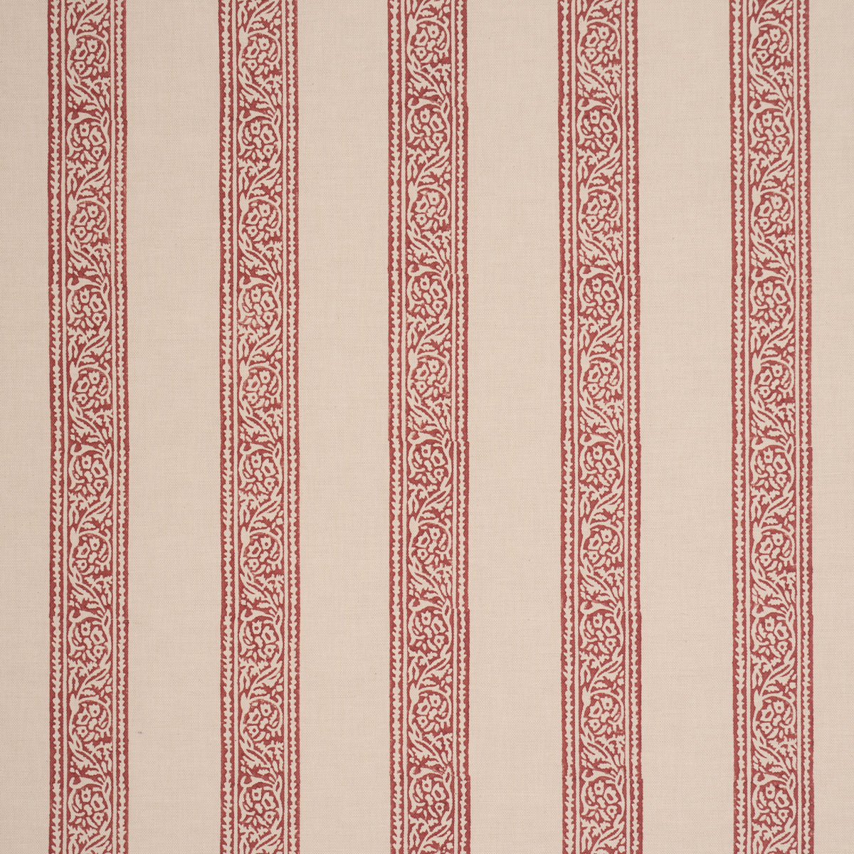 Purchase 183240 | Mahdavi Stripe Hand-Block Print, Red - Schumacher Fabric