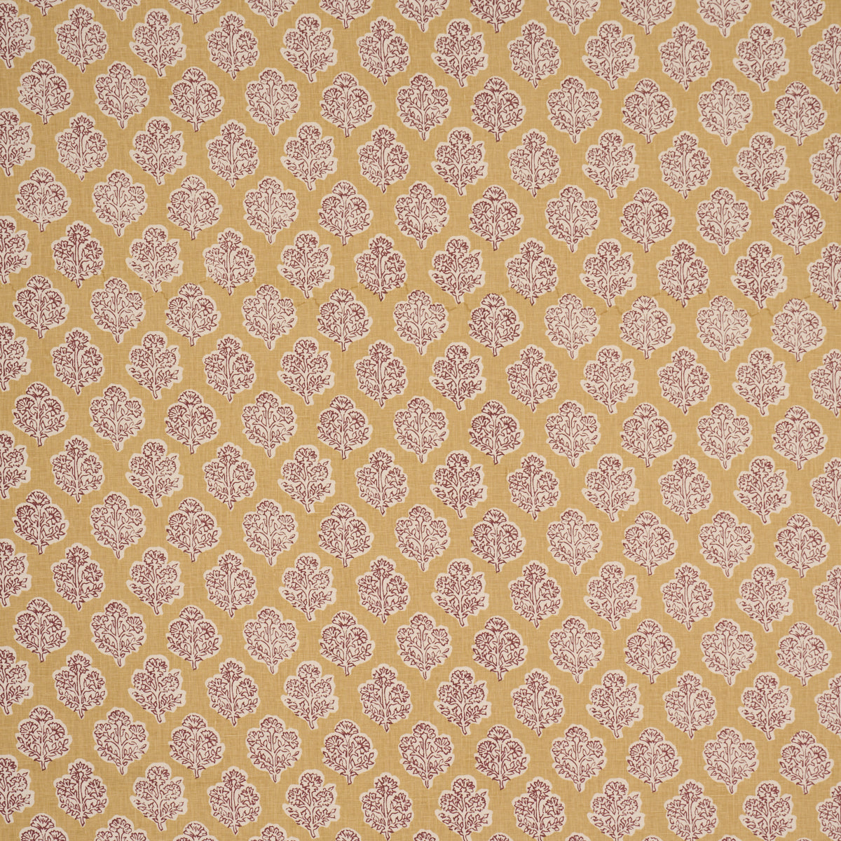 Purchase 183271 | Manali Hand-Print, Red & Mustard - Schumacher Fabric