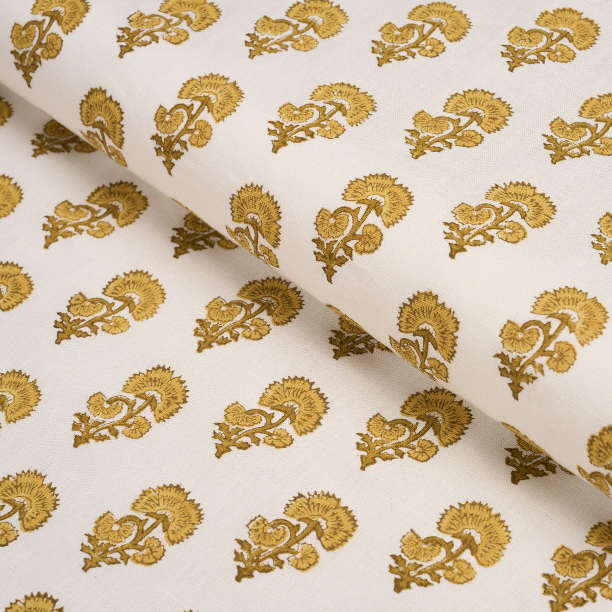 Purchase 183282 | Kaasni Hand-Block Print, Yellow - Schumacher Fabric