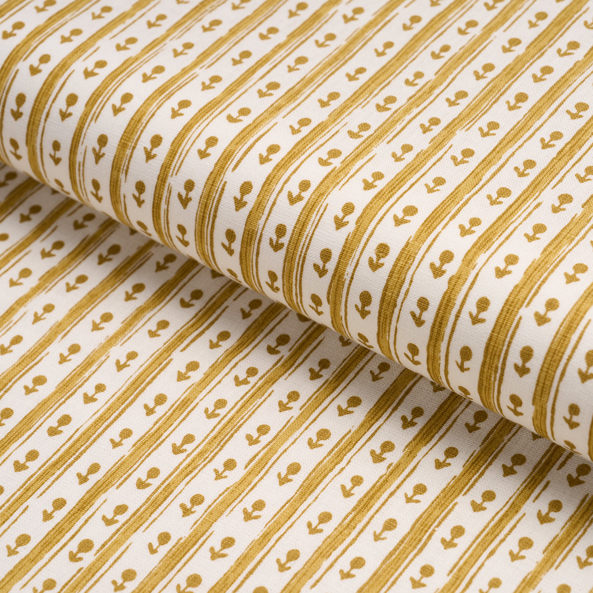 Purchase 183312 | Nidhi Stripe Hand-Print, Yellow - Schumacher Fabric