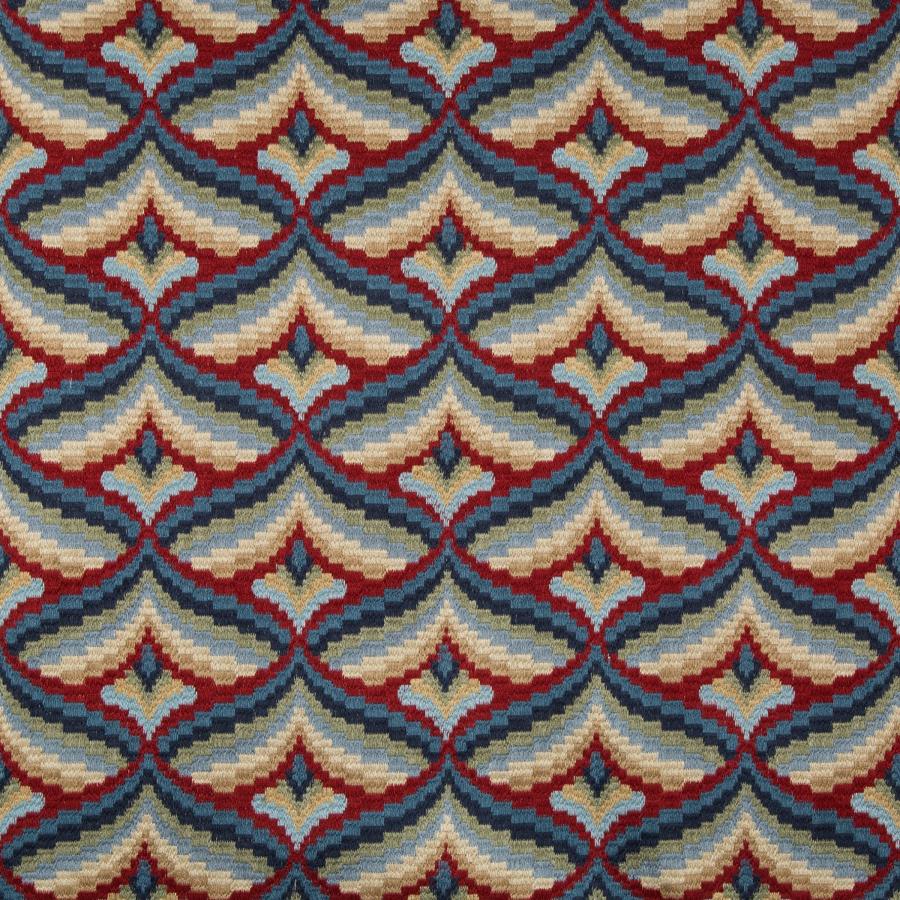 Sample 2019106.195.0 Giles Embroidery Multi Color Flamestitch Lee Jofa Fabric
