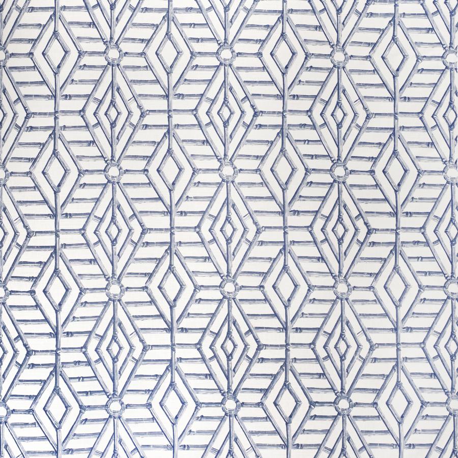 Sample 2020113.155.0 Bamboo Cane Blue Lattice Lee Jofa Fabric