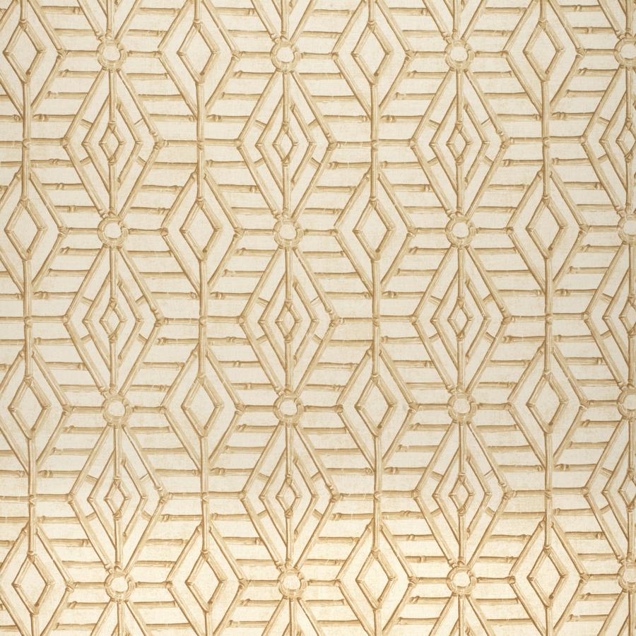 Sample 2020114.1616.0 Bamboo Cane Beige Lattice Lee Jofa Fabric