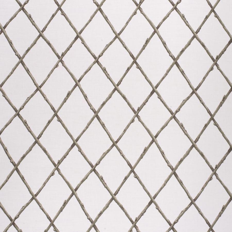 Sample 2020116.130.0 Bare Twig Trellis Green Lattice Lee Jofa Fabric