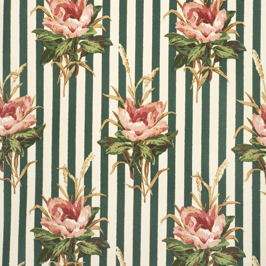 Sample 2020144.73.0 Melba Flower Stripe Multi Color Botanical Lee Jofa Fabric
