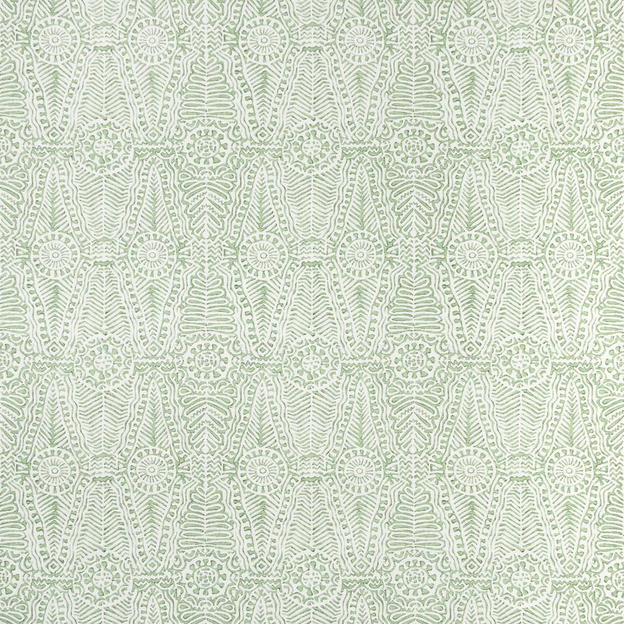 Sample 2020184.23.0 Drayton Print Green Ethnic Lee Jofa Fabric