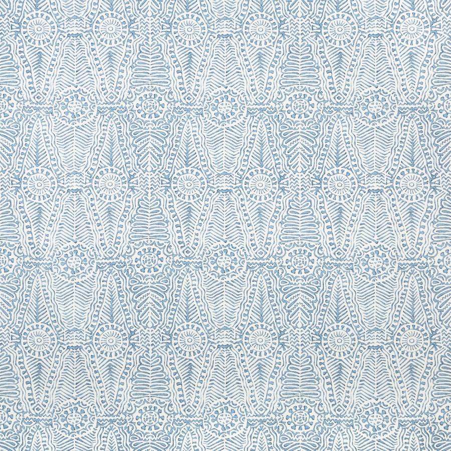 Sample 2020184.5.0 Drayton Print Blue Ethnic Lee Jofa Fabric