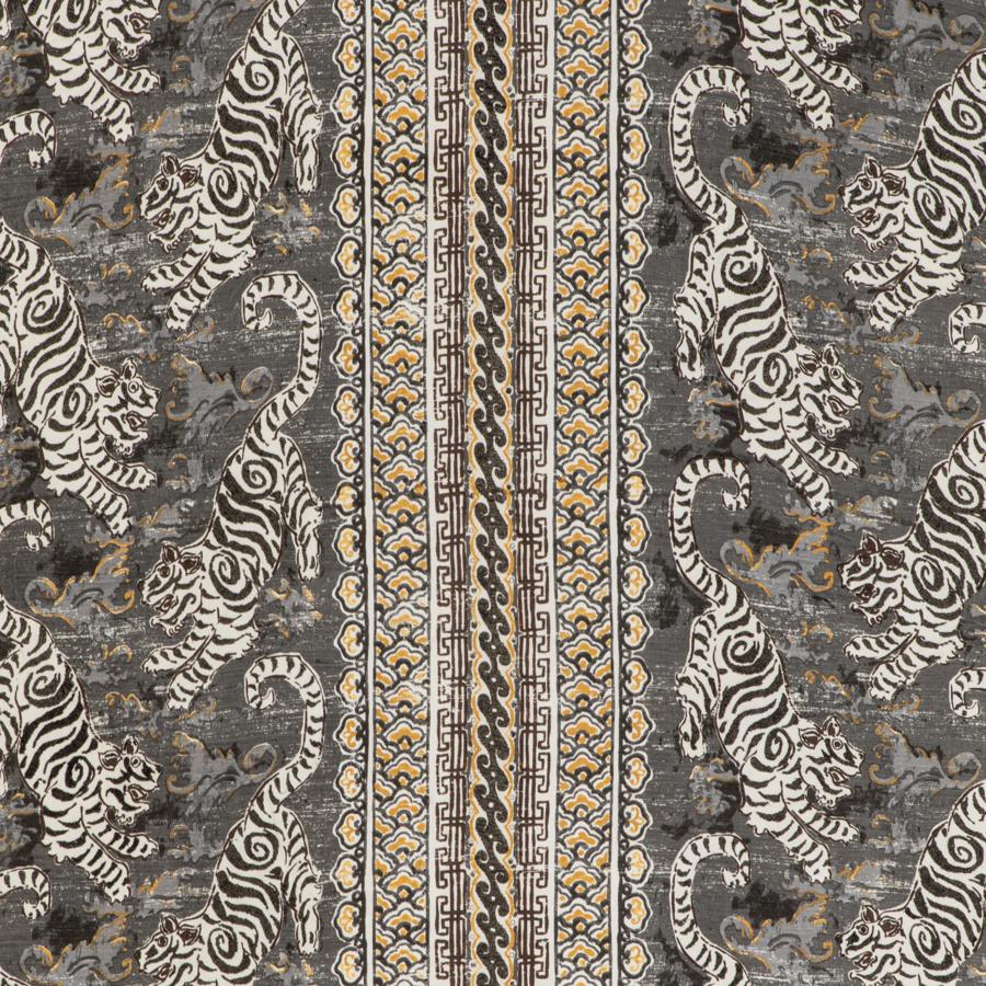 Sample 2020197.2146.0 Bongol Print, Charcoal by Lee Jofa Fabric