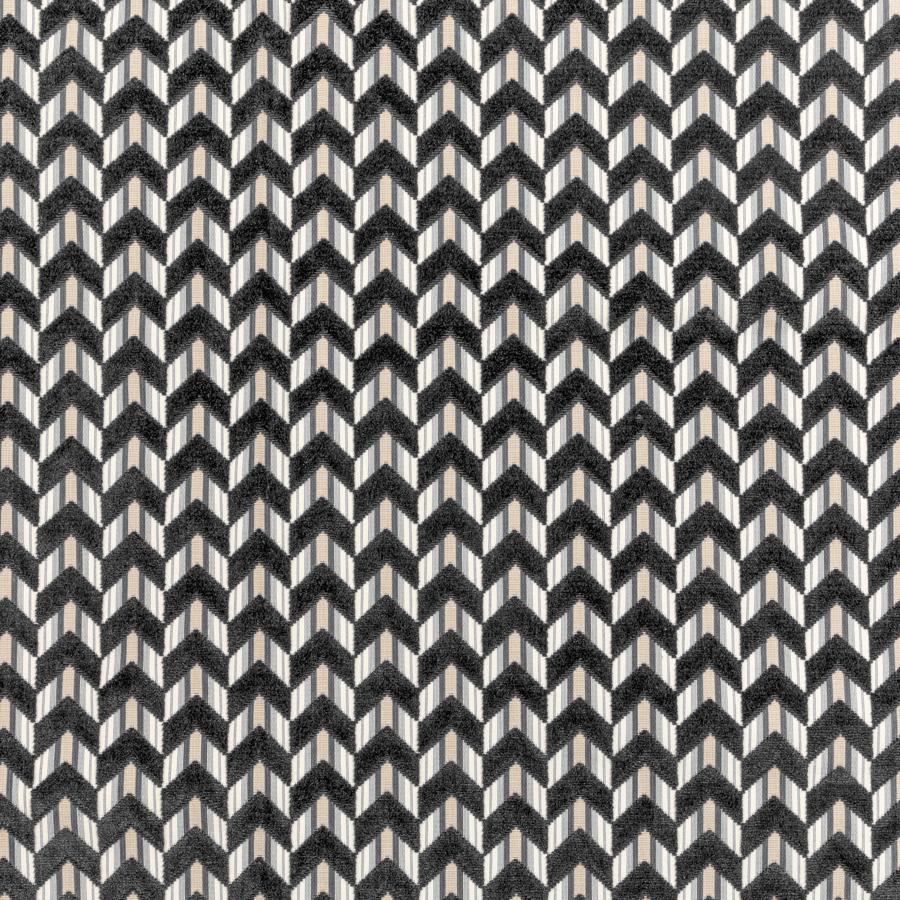 Shop 2020207.218 Bailey Velvet Charcoal Geometric by Lee Jofa Fabric