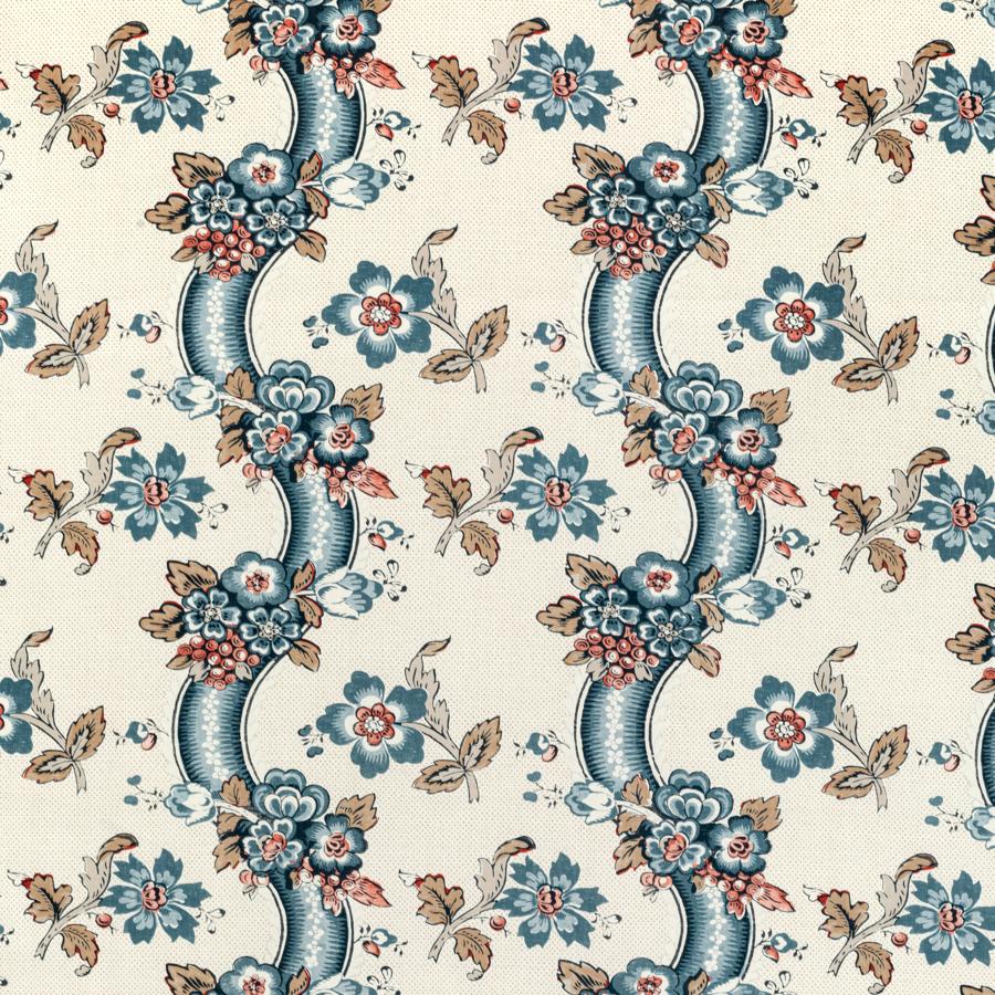 Select 2020217.519 Benday Print Denim Berry Botanical by Lee Jofa Fabric