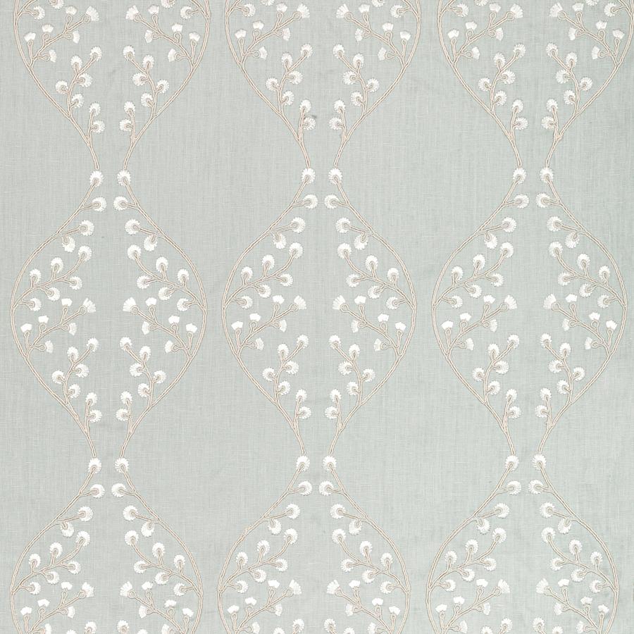 Sample 2021129.13.0 Lillie Embroidery, Aqua by Lee Jofa Fabric