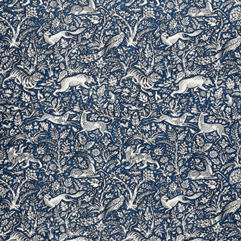 Select 2603101 Khan'S Park Navy by Schumacher Fabric