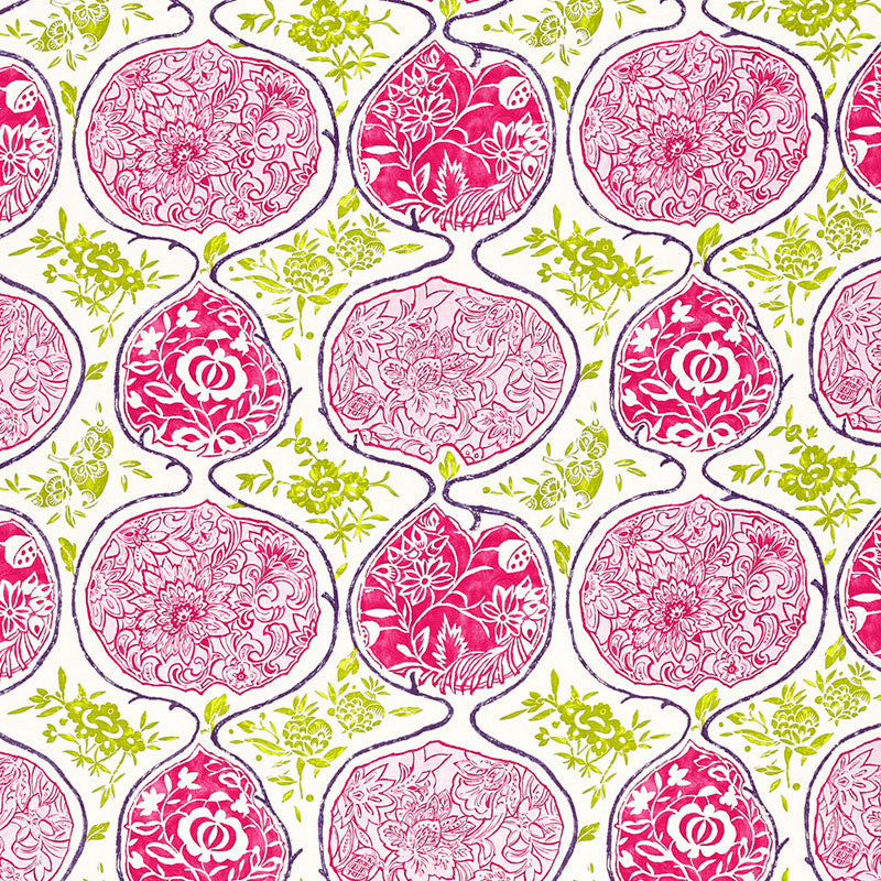 Search 2620937 Katsugi Fuchsia Chartreuse by Schumacher Fabric