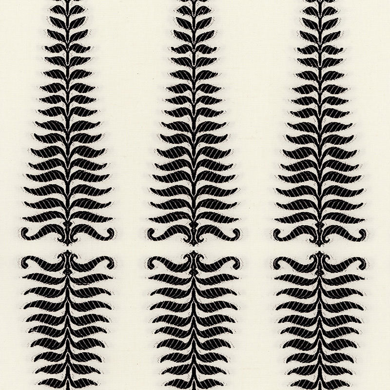 Find 2643880 Fern Tree Noir/Creme by Schumacher Fabric