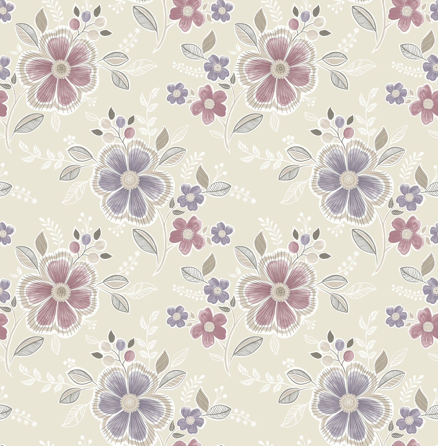 Purchase 2657-22203 Ami, Purple Floral by A-Street Wallpaper