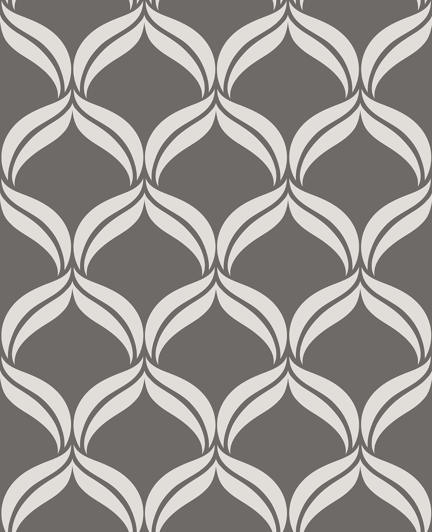 Purchase 2697-22647 Petals Grey Ogee Wallpaper