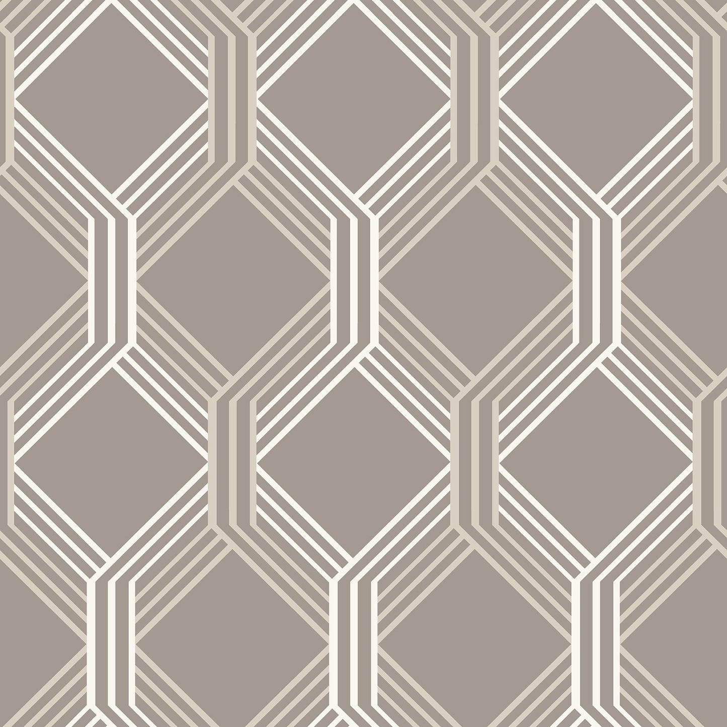 Purchase 2697-78052 Linkage Brown Trellis Wallpaper
