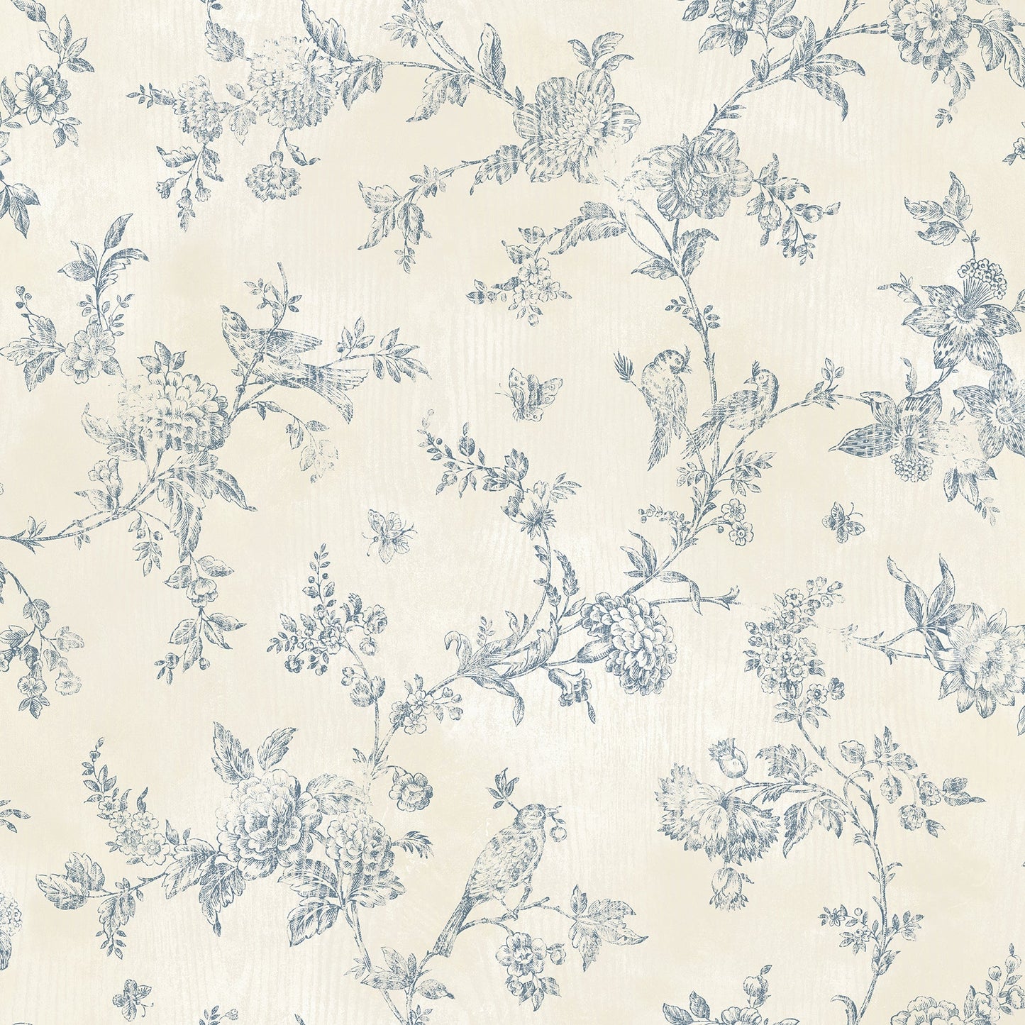 Purchase 2766-02192 KItchen Bath Essentials, Singapore Navy Toile by Brewster Wallpaper