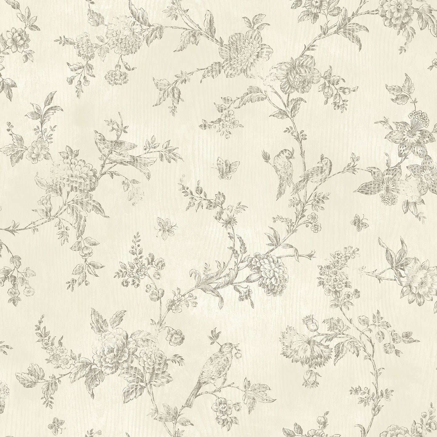 Purchase 2766-02193 KItchen Bath Essentials, Singapore Cream Toile by Brewster Wallpaper
