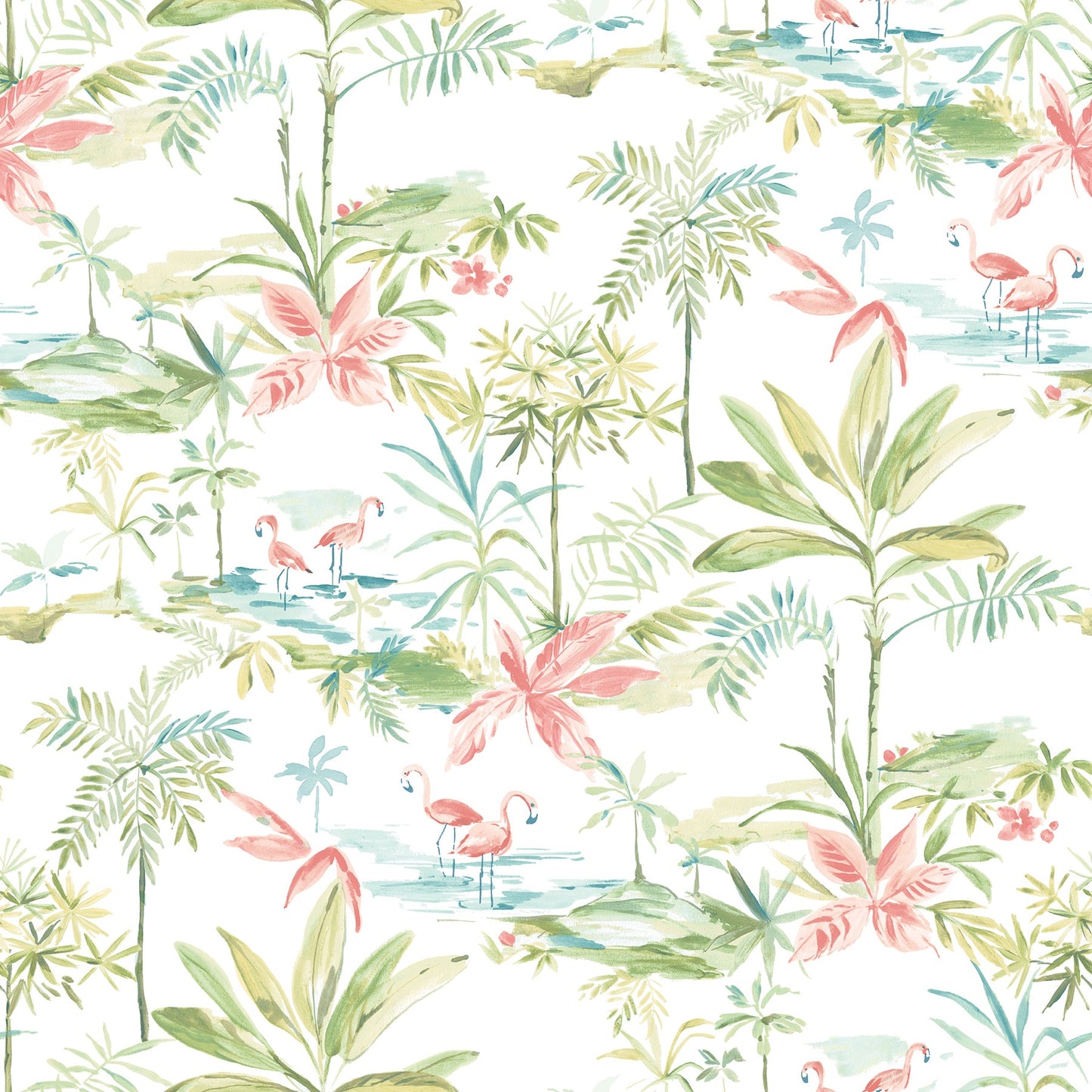 Purchase 2766-12071 KItchen Bath Essentials, Ibis Green Lagoon by Brewster Wallpaper